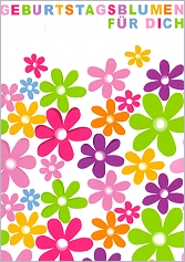 Postkarte Geburtstagsblumen