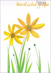 Klappkarte Herzliche Gre (5 Stck)