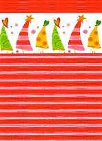 Klappkarte Weihnachtsbume, bunt