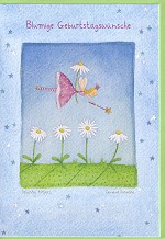 Klappkarte Blumige Geburtstagsw�nsche (5 St�ck)