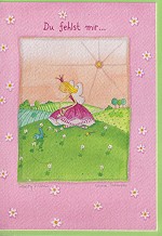 Klappkarte Du fehlst mir ... (5 Stck)