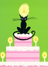 Gastaut, Charlotte - Postkarte Katze auf Kuchen