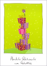 Postkarte Herzliche Glckwnsche zum Geburtstag