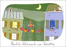 Postkarte Herzliche Glckwnsche zum Geburtstag
