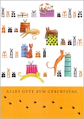 Postkarte Alles Gute, Katzen (2 Stck)