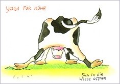 Postkarte Sich in die Wiese ffnen