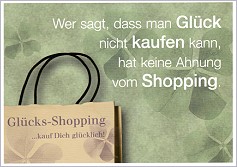 Postkarte Glcks-Shopping