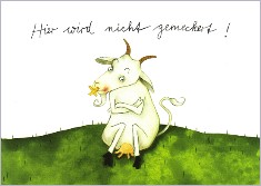 Postkarte Hier wird nicht gemeckert