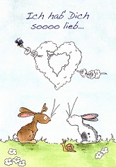 Postkarte Tilda, Ich hab' Dich ...