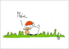 Postkarte Moin Weihnachten (5 Stck)