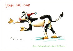 Postkarte Yoga fr Khe Weihnachten (10 Stck)