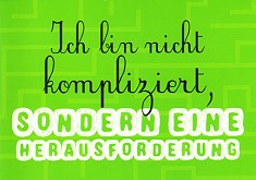 Postkarte Ich bin nicht kompliziert