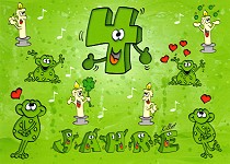 Postkarte 4 Jahre - Frsche