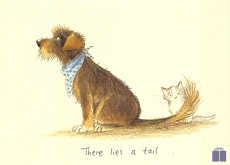 Klappkarte There lies a tail