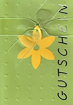 Klappkarte Gutschein, Blte