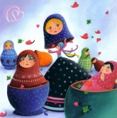 Postkarte Matrjoschka