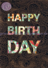 Klappkarte Birthday Pattern Paisley