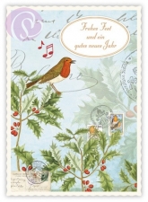 Postkarte Rotkelchen (5 Stck)