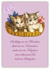 Postkarte Sei fleiig...