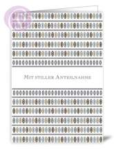 Trauerkarte Ivory White, Mit stiller Anteilnahme