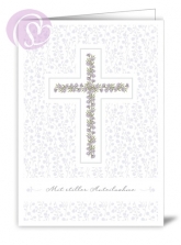 Trauerkarte Ivory White, Mit stiller Anteilnahme