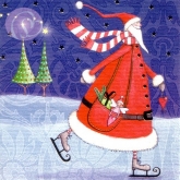 Geschenkkarte Weihnachtsmann (5 Stck)