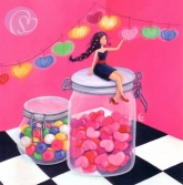 Postkarte Bonbonglser