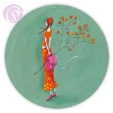 Postkarte Zweig mit Herzblten