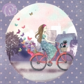 Postkarte Happiness Ride Bike