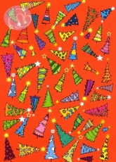 Postkarte Weihnachtsbume