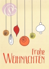 Postkarte Schmucke Kugeln (5 Stck)