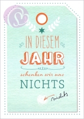 Postkarte Dieses Jahr nichts (5 Stck)