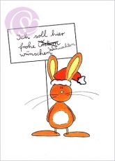 Postkarte Ich soll hier frohe Weihnachten wnschen (5 Bogen)