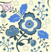 Klappkarte Cecilly, blau