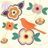 Klappkarte Birdgarden, lila