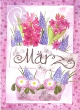 03/ Postkarte Mrz, Blumen
