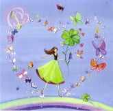 Postkarte Herz aus Schmetterlingen