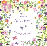 Postkarte Zum Geburtstag die besten Wnsche