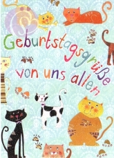 Postkarte Geburtstagsgre von uns allen