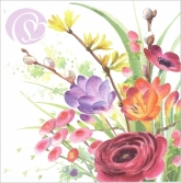 Postkarte Frhlingsblumen