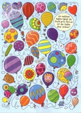 Postkarte, Rstelkarte Luftballone