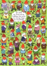 Postkarte, Rstelkarte Gartenzwerge