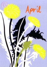 04/ Postkarte April, Flowers