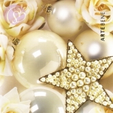 Geschenkkarte Collage Kugeln mit Stern (10 Stck)