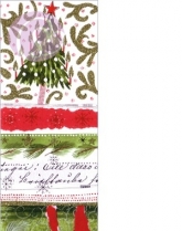 Geschenkkarte Weihnachtsbaum, Kerzen (5 Stck)