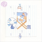 Klappkarte Teddyb�r, blau