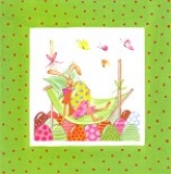 Postkarte Osterhase, Hngematte