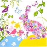 Postkarte Hase, geblmt