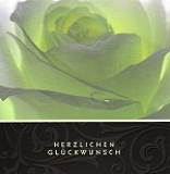 Postkarte Geburtstag, Weie Rose