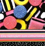 Postkarte Geburtstag, Lakritz